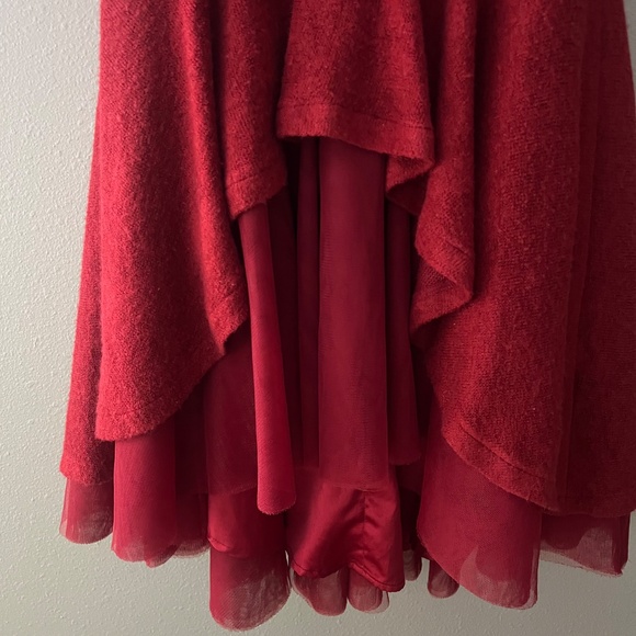 Joyfolie Red Tulle Roselyn Scarlett Dress Sz 8 with Gold Embroidery - Picture 6 of 9